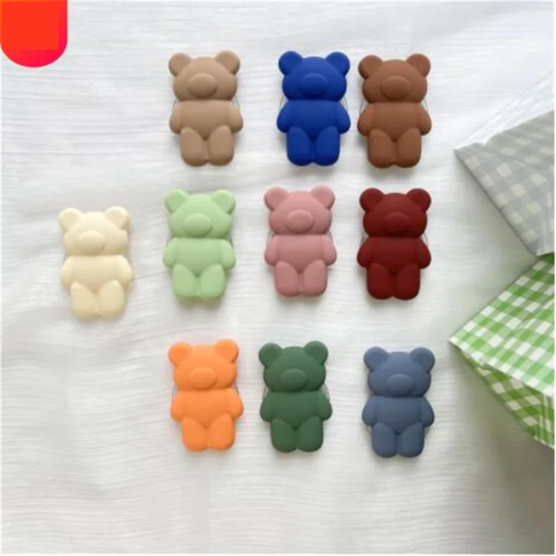 

Cartoon Lovely Bear TPU Mobile Phone Expanding Holder Stand Mount Socket Fold Smartphones Pocket Desktop Bracket Phone Holder