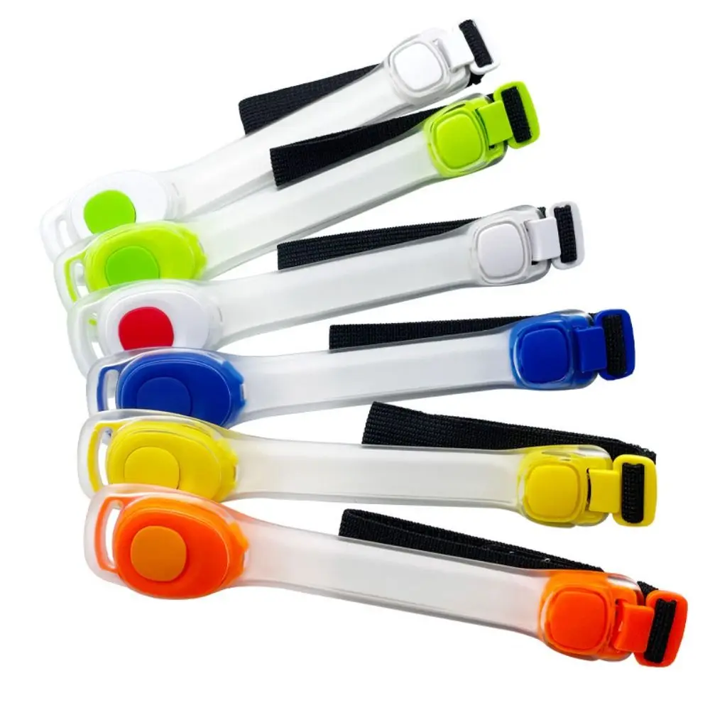 Fashion Plastic PVC LED Light Up Armband Adjustable Wearable Running Arm Belt Luminous Bracelet Outdoor Sports Night