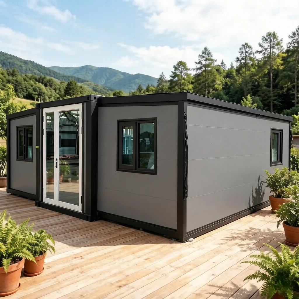 Modular Tiny House Cabins 20ft 40ft Expandable Container House 2 3 Bedroom Mobile House Flat Design Prefab Home Garden Rooms