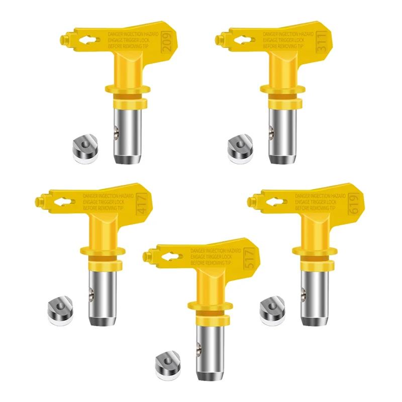 

5Pcs Reversible Spray Tip, Airless Sprayer Nozzles, Spraying Machine Parts for Homes Buildings Decks Fences