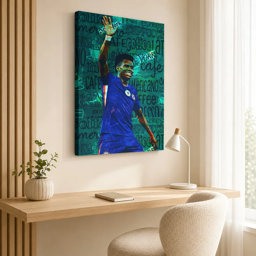 Anthony Gordon Soccer Tribute Framed Canvas Poster Bold Style Canvas Wall Art With Customized Photo For Home Gym Ideal Fan Gift