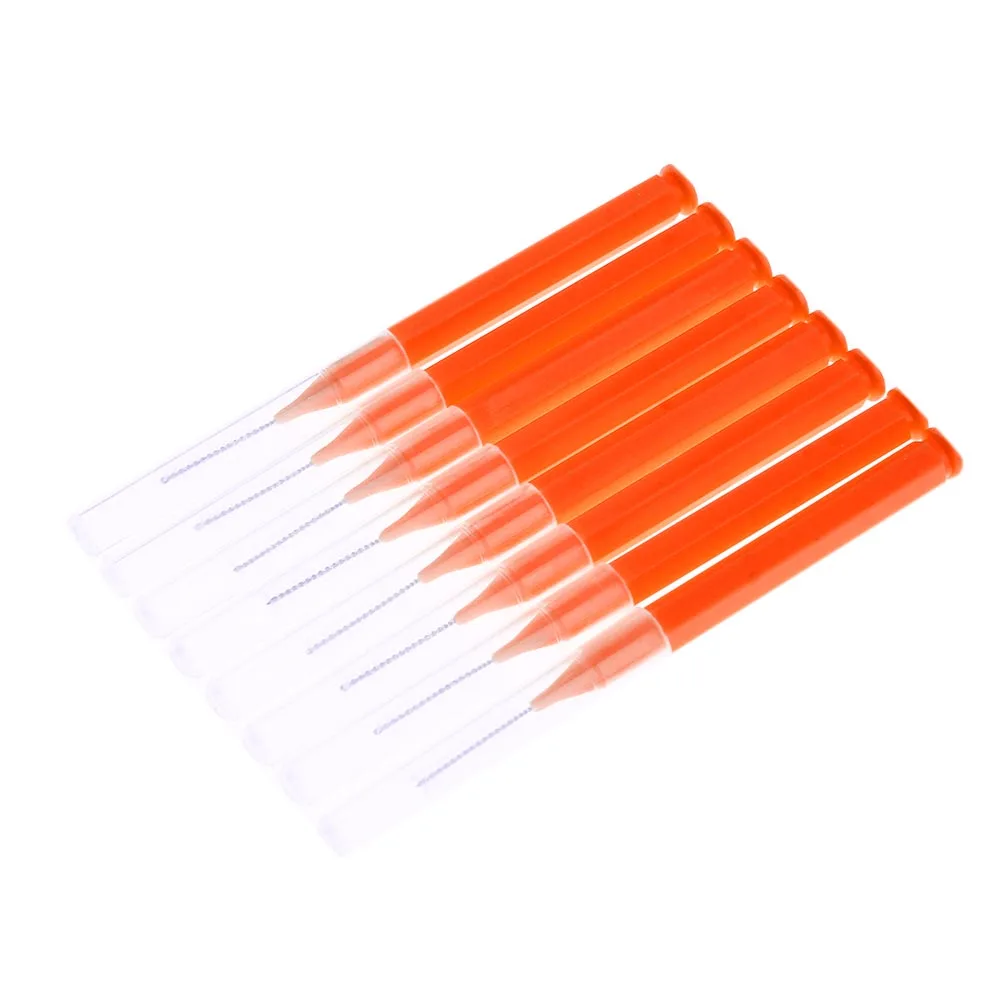 8 pçs escova interdental picaretas interdental ultra fino picaretas escova dental macia ferramenta de limpeza dos dentes dobrável para cuidados dentários