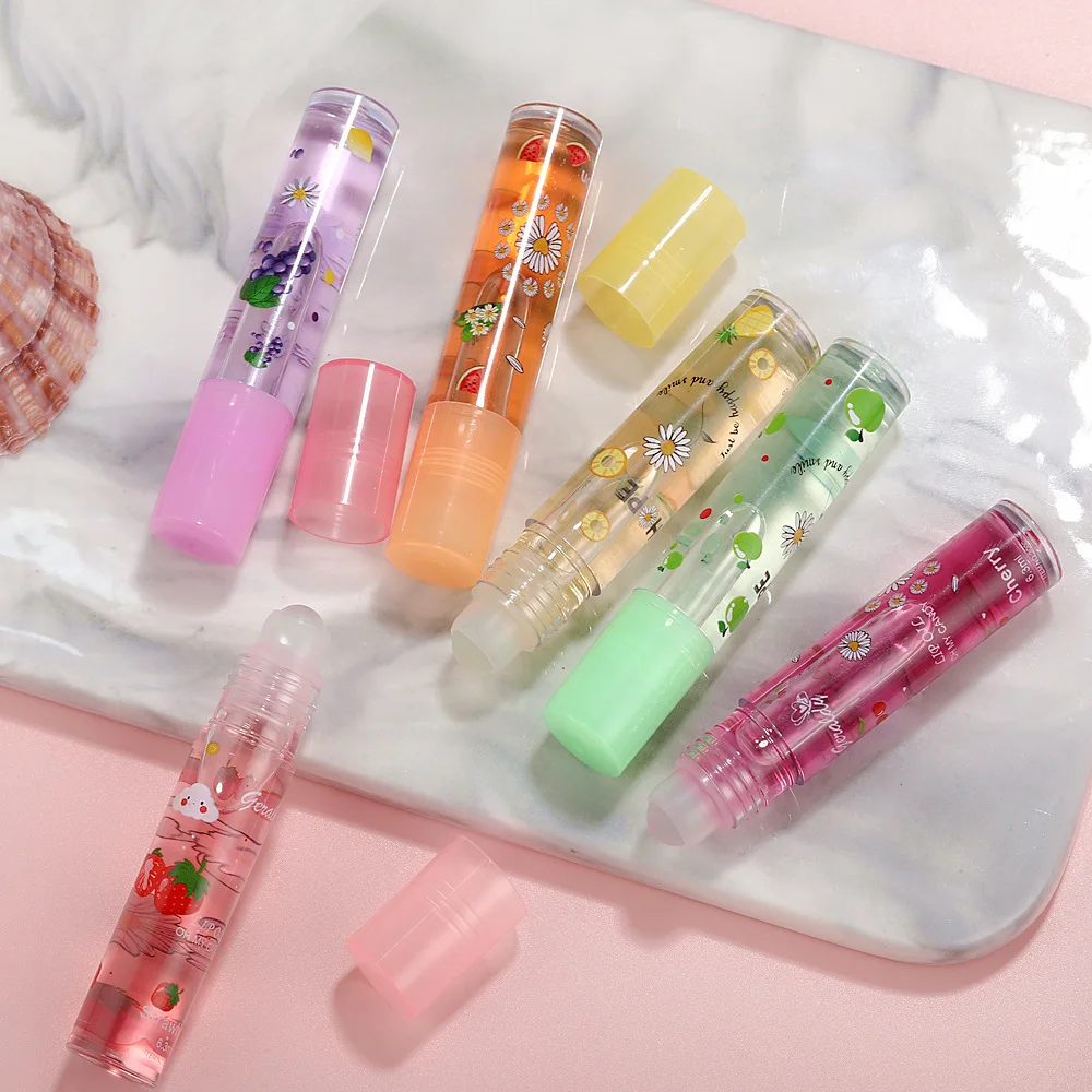 NEW Fashion Colorless Lip gloss Clear Oil Sexy Cute Fruit Lip Balm Liquid Lipstick Waterproof Moisturizing Plumper lip Oil