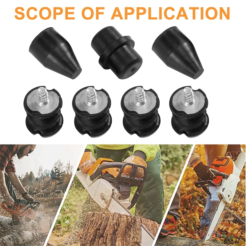 ABUL-7Pcs Rubber Front Handle Isolator Buffer Shock Mount Elements Set Kit Fit For Husqvarna 136 137 141 142 Chainsaw Parts