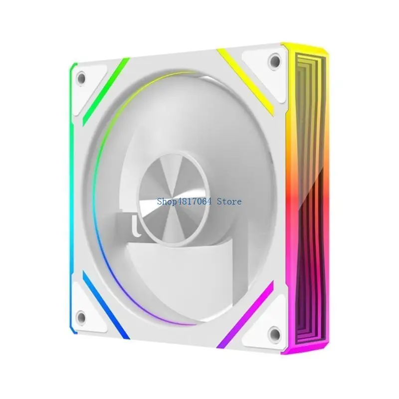 T3LB Aesthetic 120mm ARGB Cooling Fan with Infinitys Mirror Design for Modern