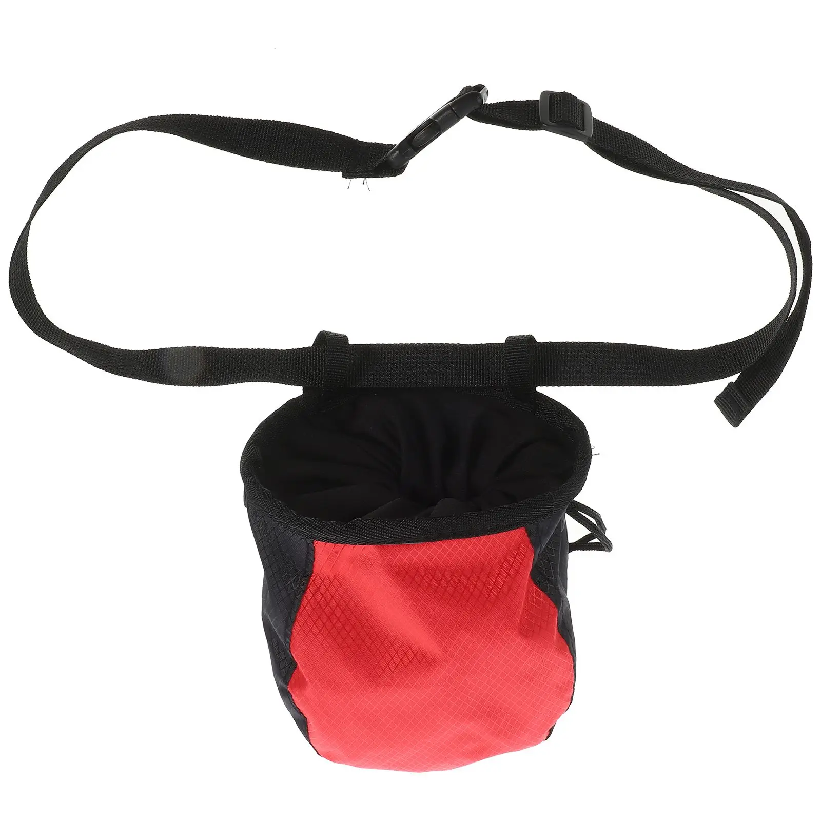 Non slip Bag for Climbing Adjustable Waist Belt Red Black Portable Chalk Bag Bucket Climbing Gear Gymnastics