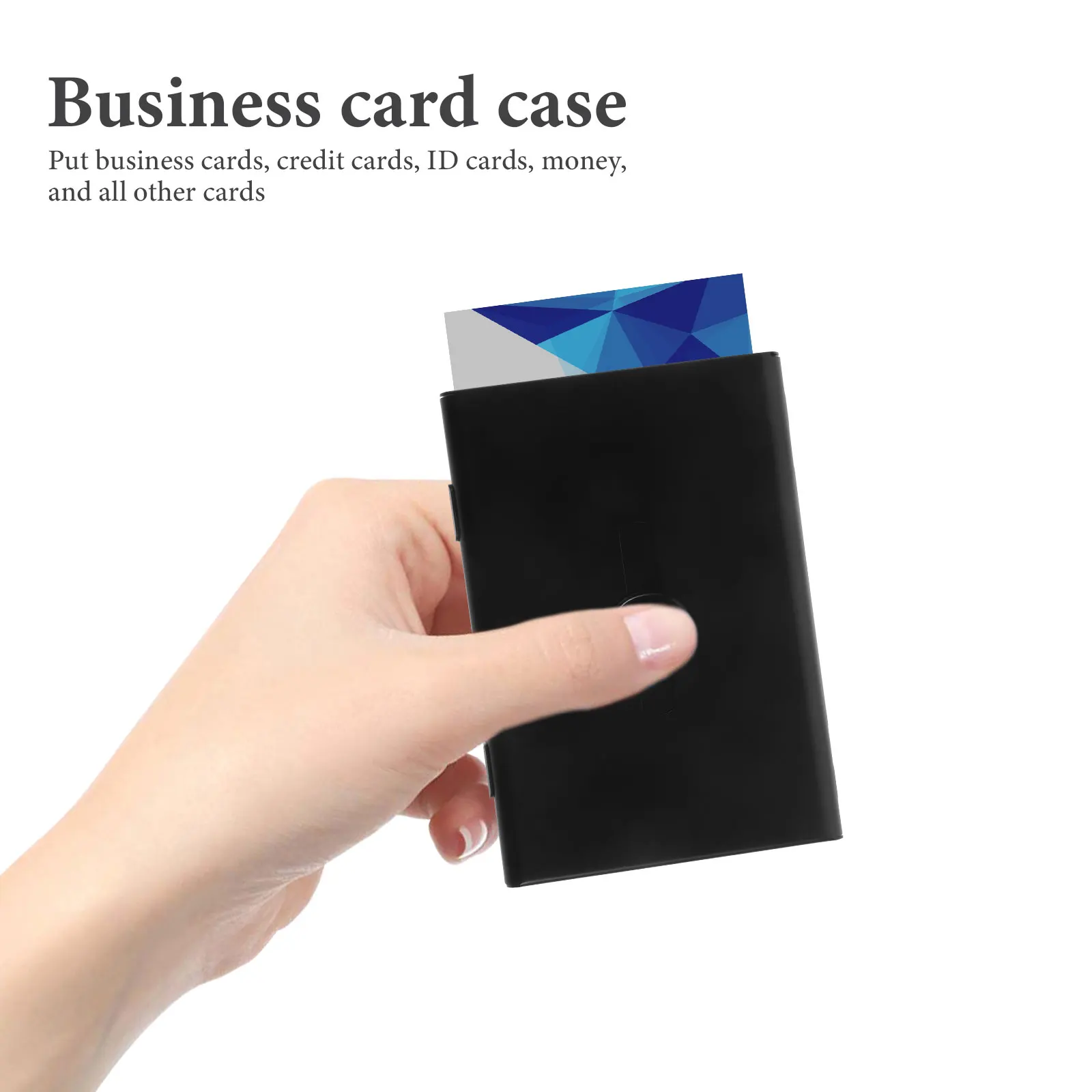 

Stylish Aluminium Alloy Business Card Holder Mini Briefcase Case Visit Cards Organizer Office Supplies Desktop Card Box