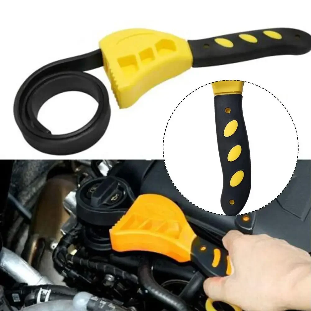

Multifunctional Belt Wrench Adjustable Rubber Strap Jar Wrench Tool Opener Wrench Cartridge Pipe Wre Filter Oil Disassembly 6in