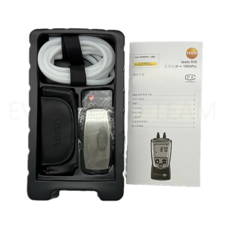 Range 0 to 100 hPa  Testo510 Temperature Compensation Manometer Testo 510  Digital Auto-Ranging Differiental Pressure Meter