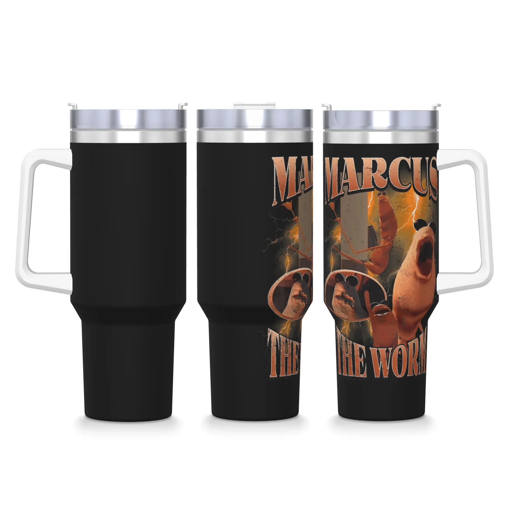 

Stainless Steel Tumbler Marcus The Worm Coffee Mug Heat Preservation Cold Drink Car Mugs Travelist Graphic Water Bottle