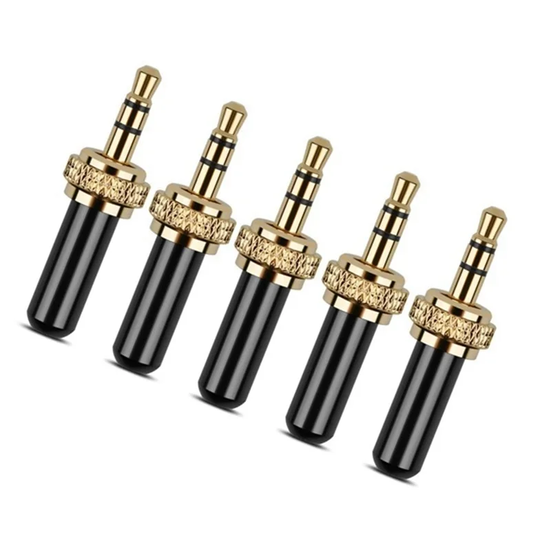 

A08E-10Pcs 3.5Mm Plugs Connector Mini 3.5Mm Screw Lock Stereo Jack Plug For Sennheiser For Shuer Wireless Microphone Cable