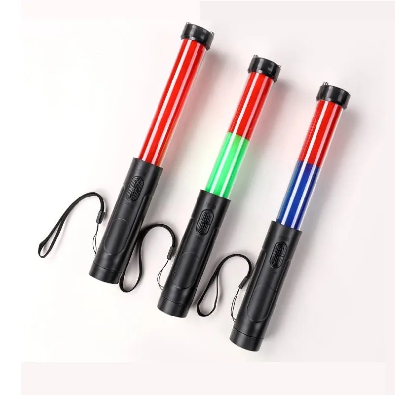 32cm Traffic Baton Warning Light, Whistle Signal Flashing Light, Road Safety Luminous Emergency For Car