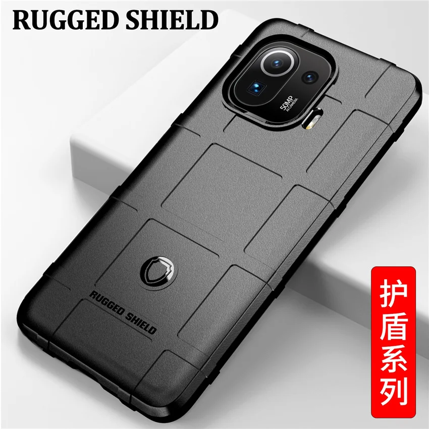 For Xiaomi mi 11 Lite Case Cover Rugged Armor Shockproof Cover For Xiaomi mi 11 Pro High Quality Soft Silicon Button