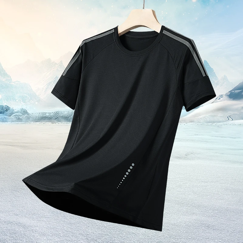 YJKVUR T-shirty oversize męskie 2024 letnie wygodne, oddychające topy z krótkim rękawem szybkoschnące Outdoor Sports siłownia koszulki do biegania