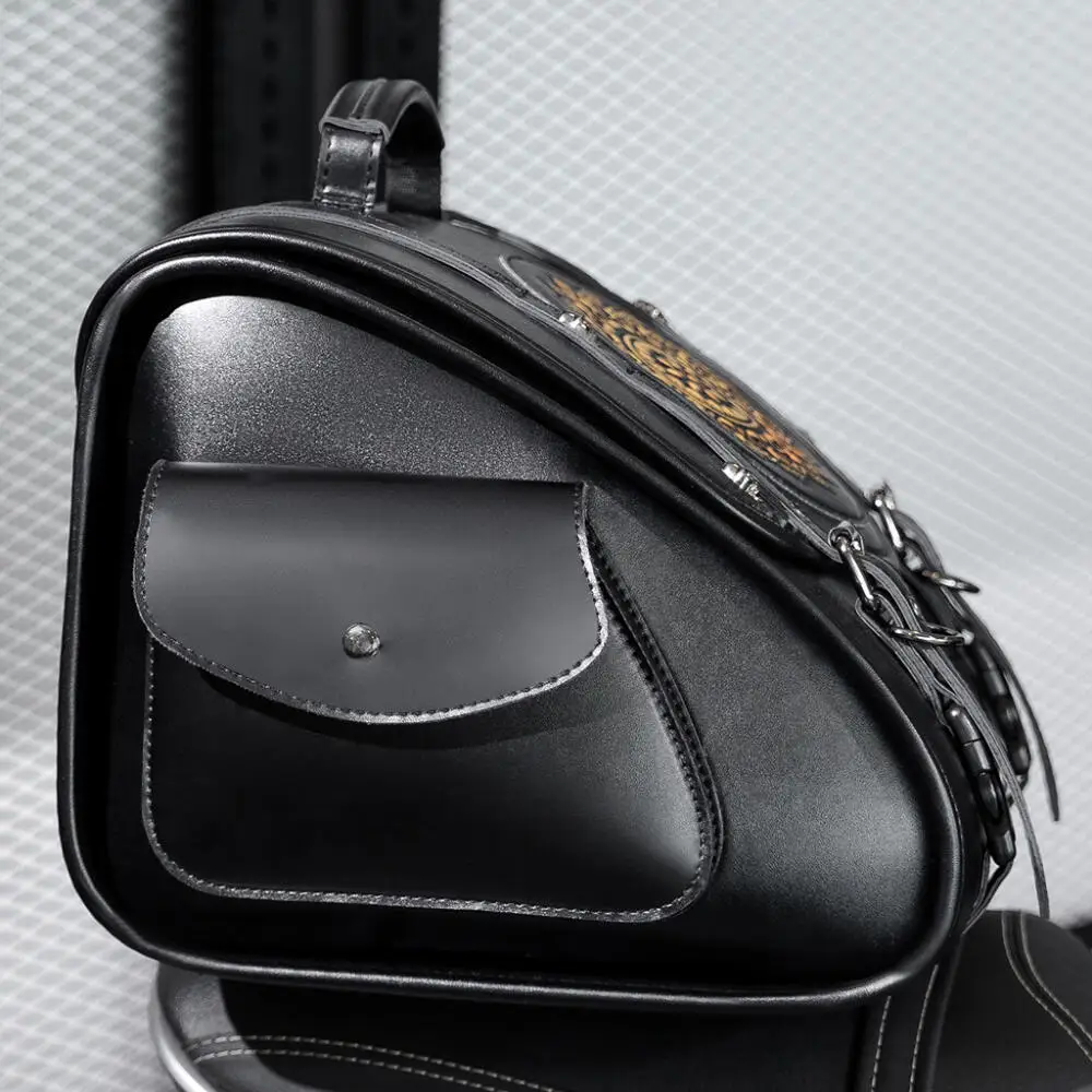 스팀펑크 레트로 스타일 오토바이 테일 백 나이트 새들 리어 시트 러기지 개조 장비 오토바이 바이크 프론트 백