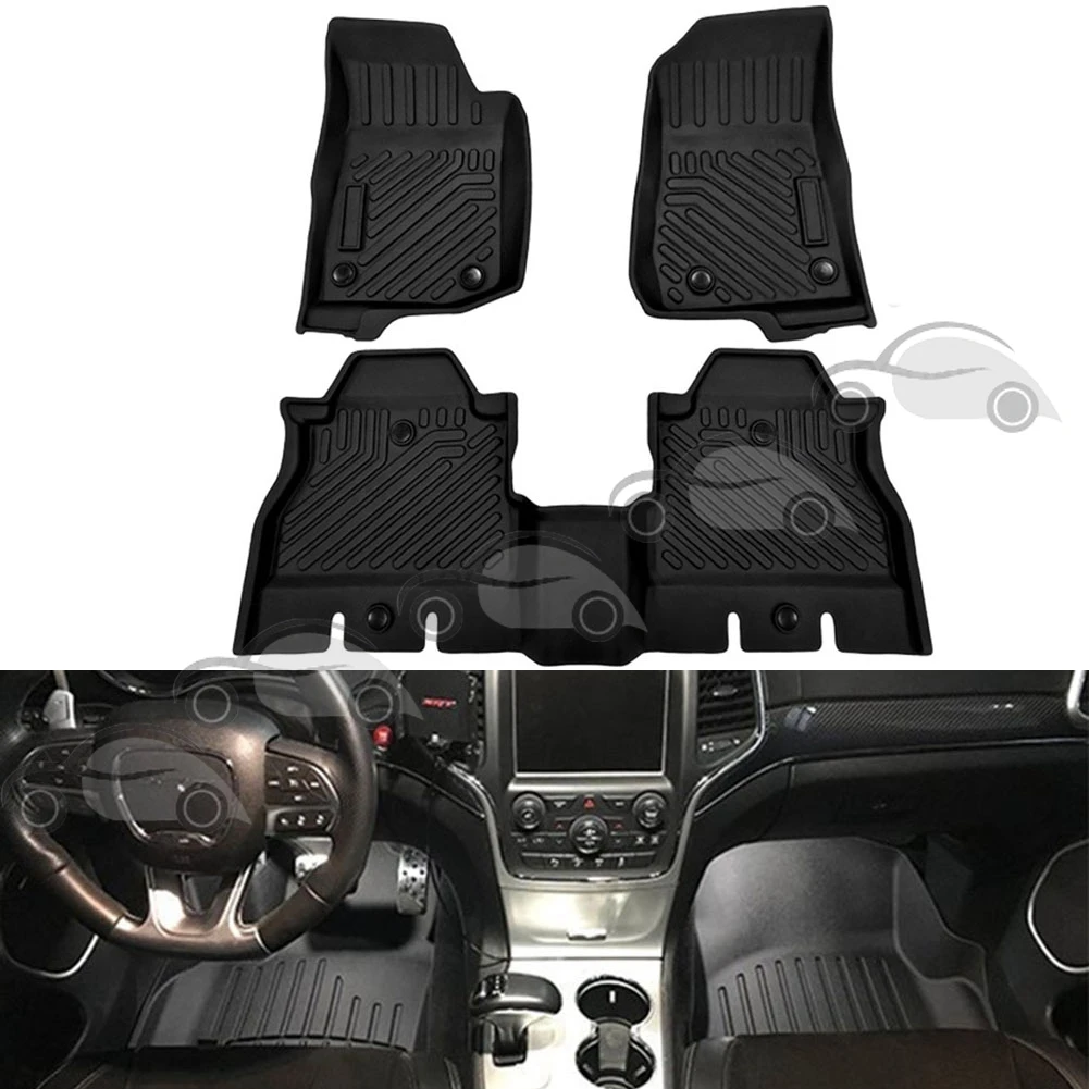 

Four Season 3-Pcs Cargo Floor Liners Mats All Weather For Jeep Wrangler JL 2019 2020 Four Doors