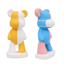 3D Cartoon Bear Silicone Candle Mold Cute Mask Bear Soap Plaster Resin Making Tool DIY Chocolate Cake Ice Cube Baking Kit