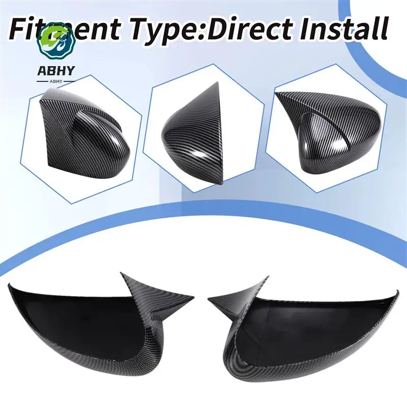 

ABHY-Car Rearview Mirror Protective Cover ABS Horn Rearview Mirror Shell For Fiat Egea 2016-2023