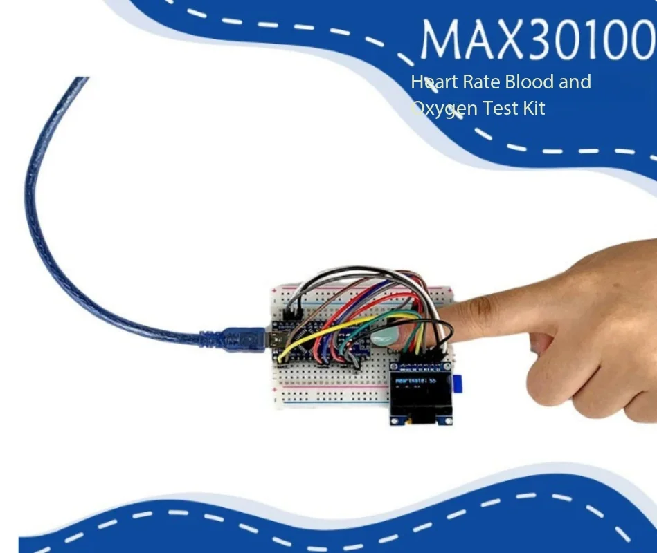 MAX30100/30102 Heart Rate & SpO2 Sensor Kit 3.3V I2C for Wearable Fitness & Health Monitoring