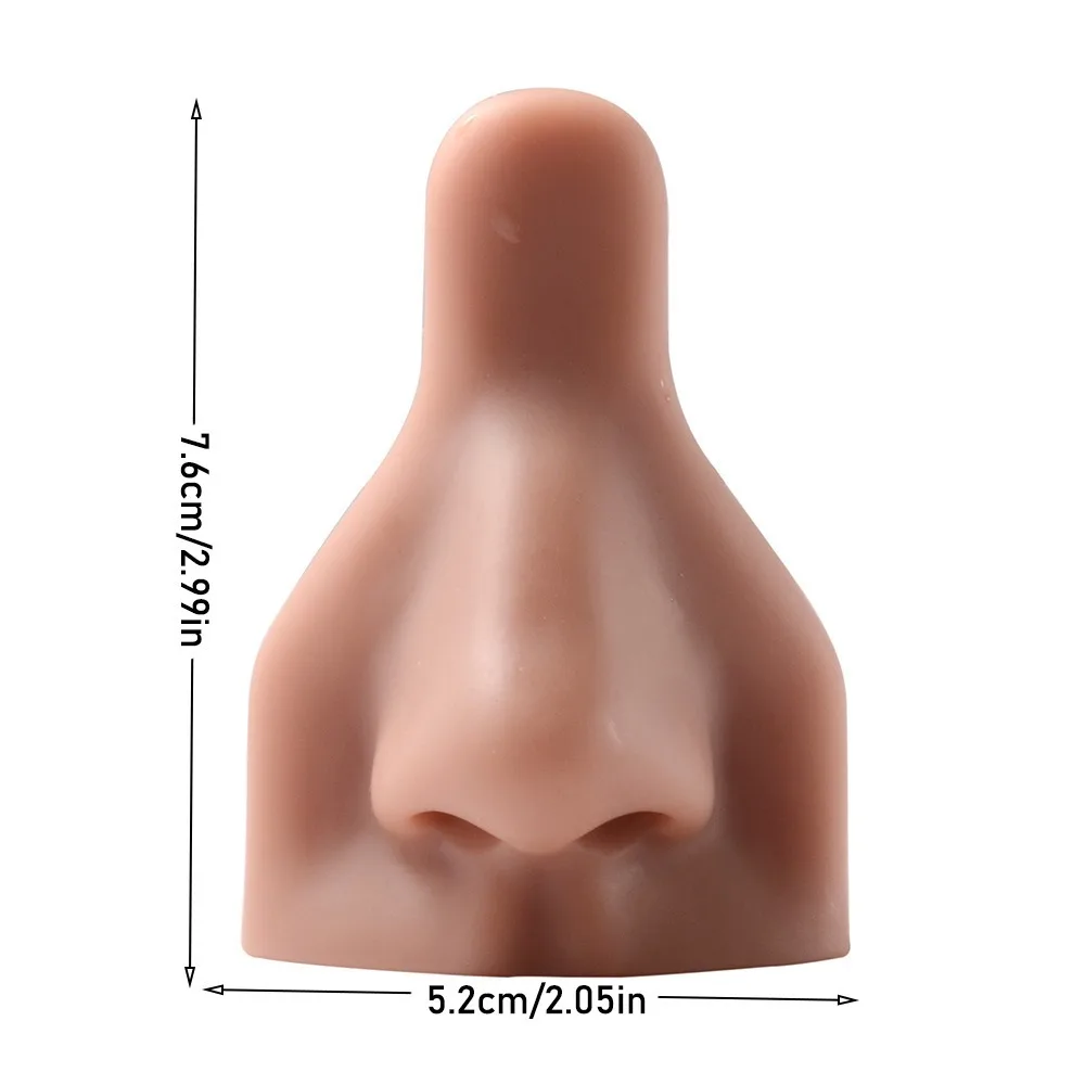 ทนทานเจาะเครื่องมือจมูกมนุษย์รุ่น Rack นุ่มน้ําหนักเบาซิลิโคนจมูกรุ่นสีดํา Nude Nose STUD ขาตั้งจอแสดงผลหญิงผู้หญิง