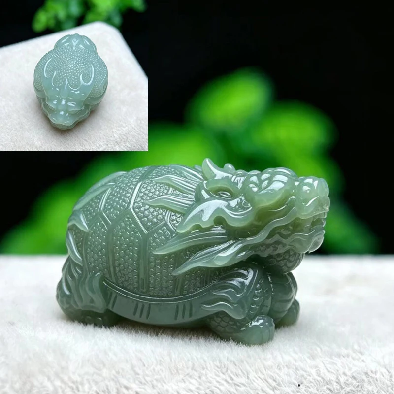 

Exquisitely carved Qinghai Hetian pendant, three-dimensional jade ornament