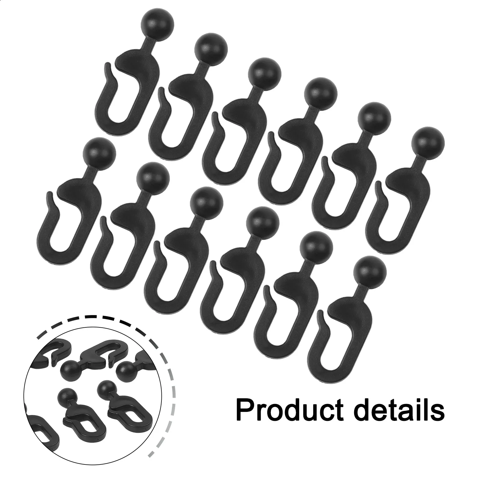 High-Quality Plastic Hooks For Gazebo Curtains - 50 Invisible Track Outdoor Gazebo Curtain Plastic Hanging Hook