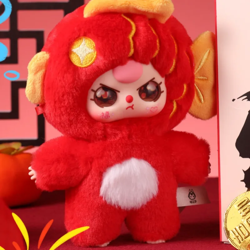 Boneka Vinyl Lucu Seri Tahun Baru Tiga Buah dalam Kotak Misterius, Mainan Trendi Dekorasi Kamar, Hadiah Ulang Tahun untuk Anak Perempuan