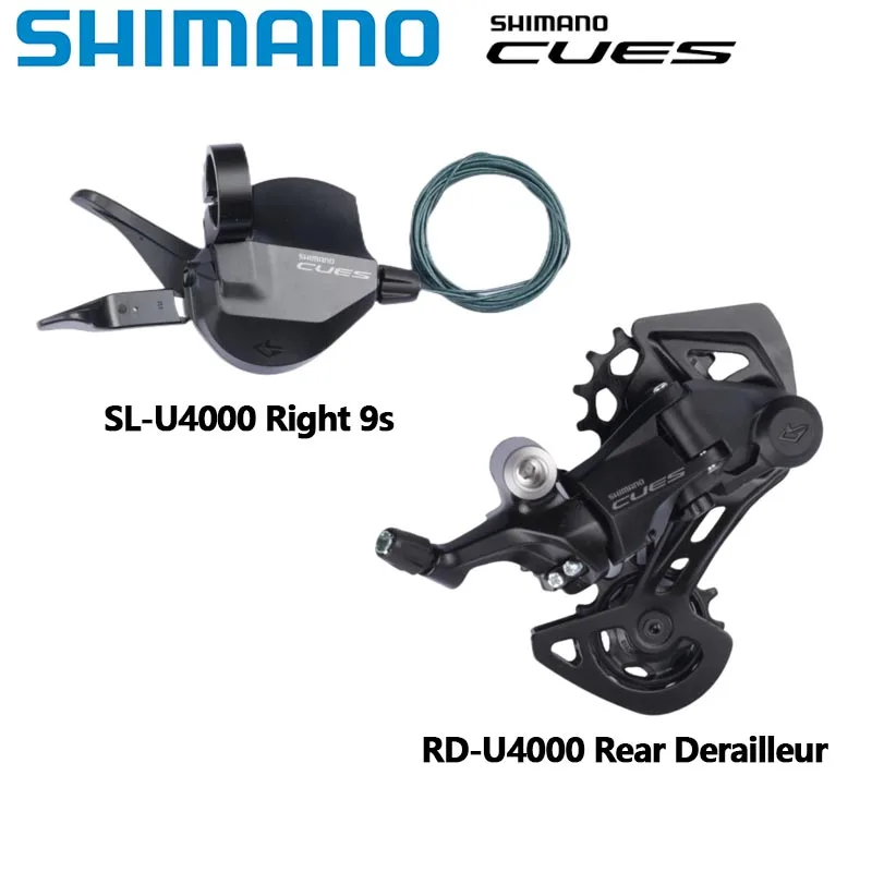 Shimano CUES U4000 9Speed Mini SL U4000 Shifter RD Rear Derailleur Fit MTB Moutain Bike Bicycle 9s Set