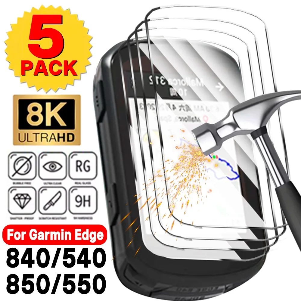 

For Garmin Edge 840/540 GPS Tempered Glass Screen Protector 9H Hardness Anti-scratch Shockproof Protective Film for Edge 850/550