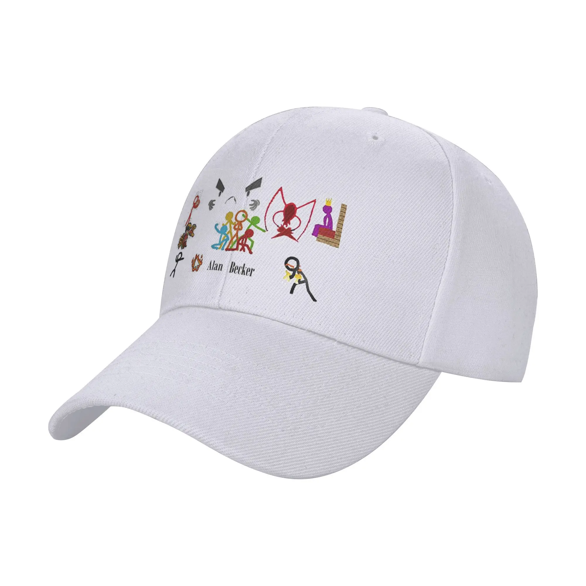 

Unisex Baseball Hats Alan Becker Five Stick Figures With Fire Mouse Pickaxe Summer Sports Baseball Caps Hip Hop Cap Casquette