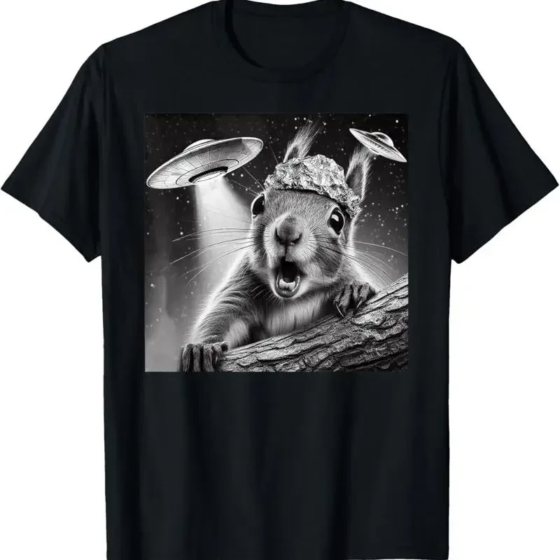 Funny Alien Squirrel Selfie With Alu Hat UFO Encounter T Shirt SweaT