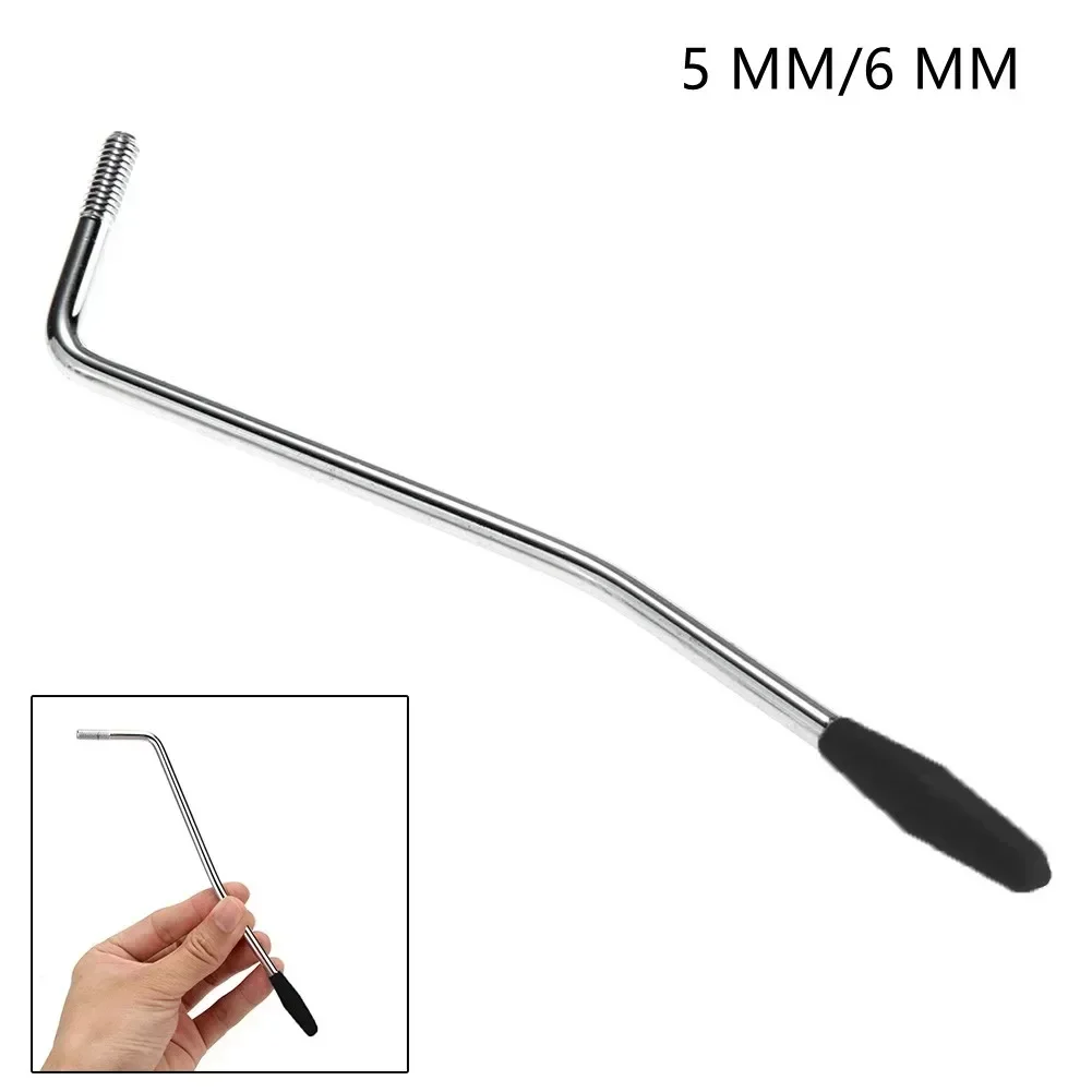 5/6mm guitarra elétrica único vibrato rocker thread bar tremolo braço alavanca preto para sq st fanta guitarra único-shake ponta de plástico