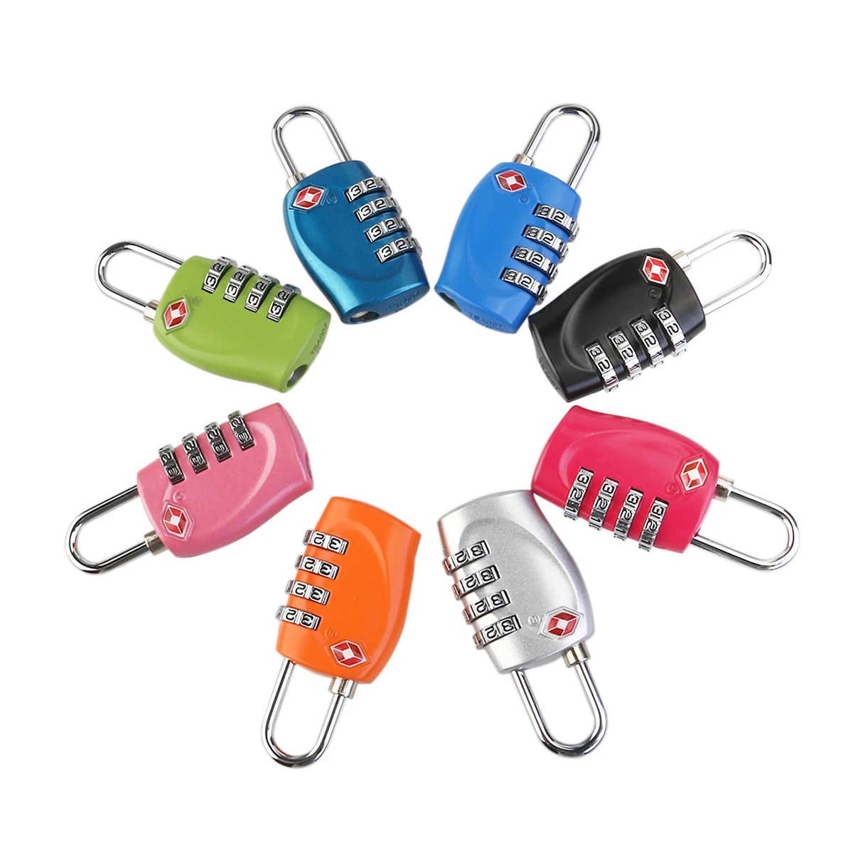 

TSA Approved 4 Combination Lock Orange 6 7x3 1cm Zinc Alloy Plastic Resettable Password Luggage Suitcase Locker Backpack