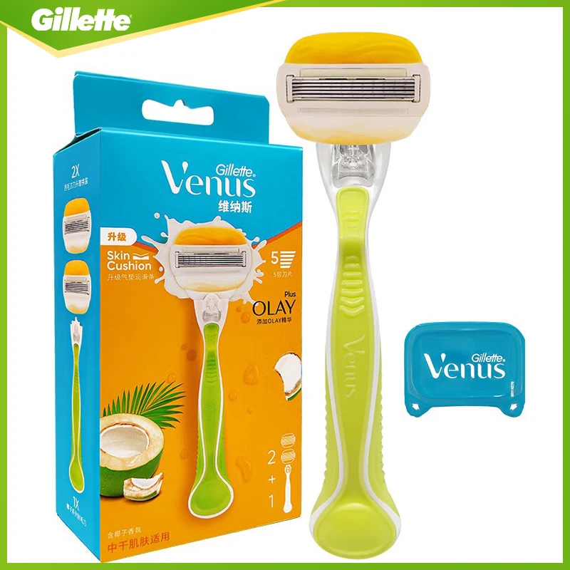 

Gillette Venus Women Safety Razor Coconut Scent Female Body Trimming Shaver 5 Layers Blades Professional Women Body Care Tool