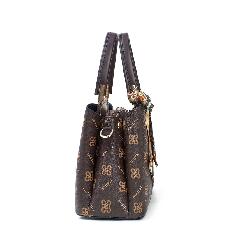 High fashion fashion color match color women\'s handbag, western style vintage print all shoulder crossbody bag