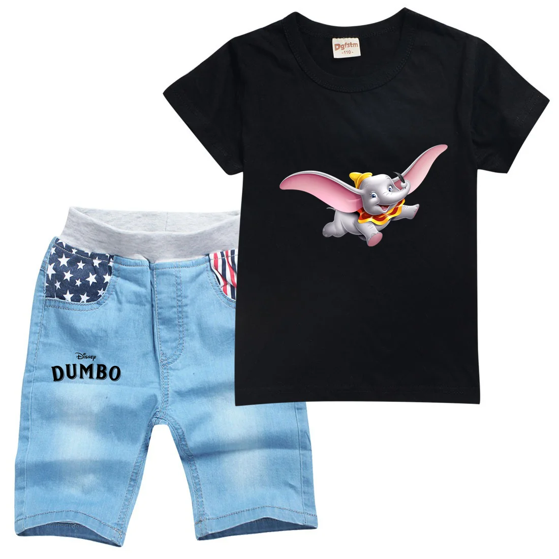 

Dumbo Boys Girls Women Men Short Sleeve Shorts Sets Cartoon Summer Clothes Casual Comfortable Clothing Sets