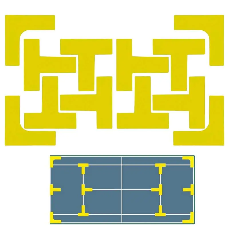 

Pickleball Marking Lines Reusable Tennis Court Sign Kit With Storage Bag Playing Field Marking Equipment Create Your Own Mini