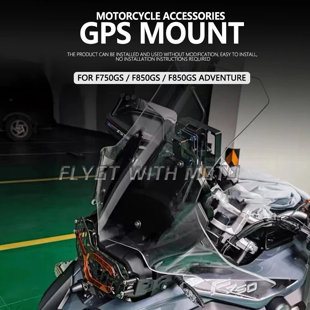 New GPS Motorcycle Accessories Black Phone Holder Windshield Navigation Holder For BMW F850GS Adventure F 850 GS F750GS 2018 -