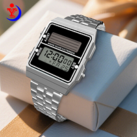 Jinrong 0732 Solar Charging Digital Electronics Watches for Man Battery Life 720 Days Above Waterproof 3Bar Reloj Hombre
