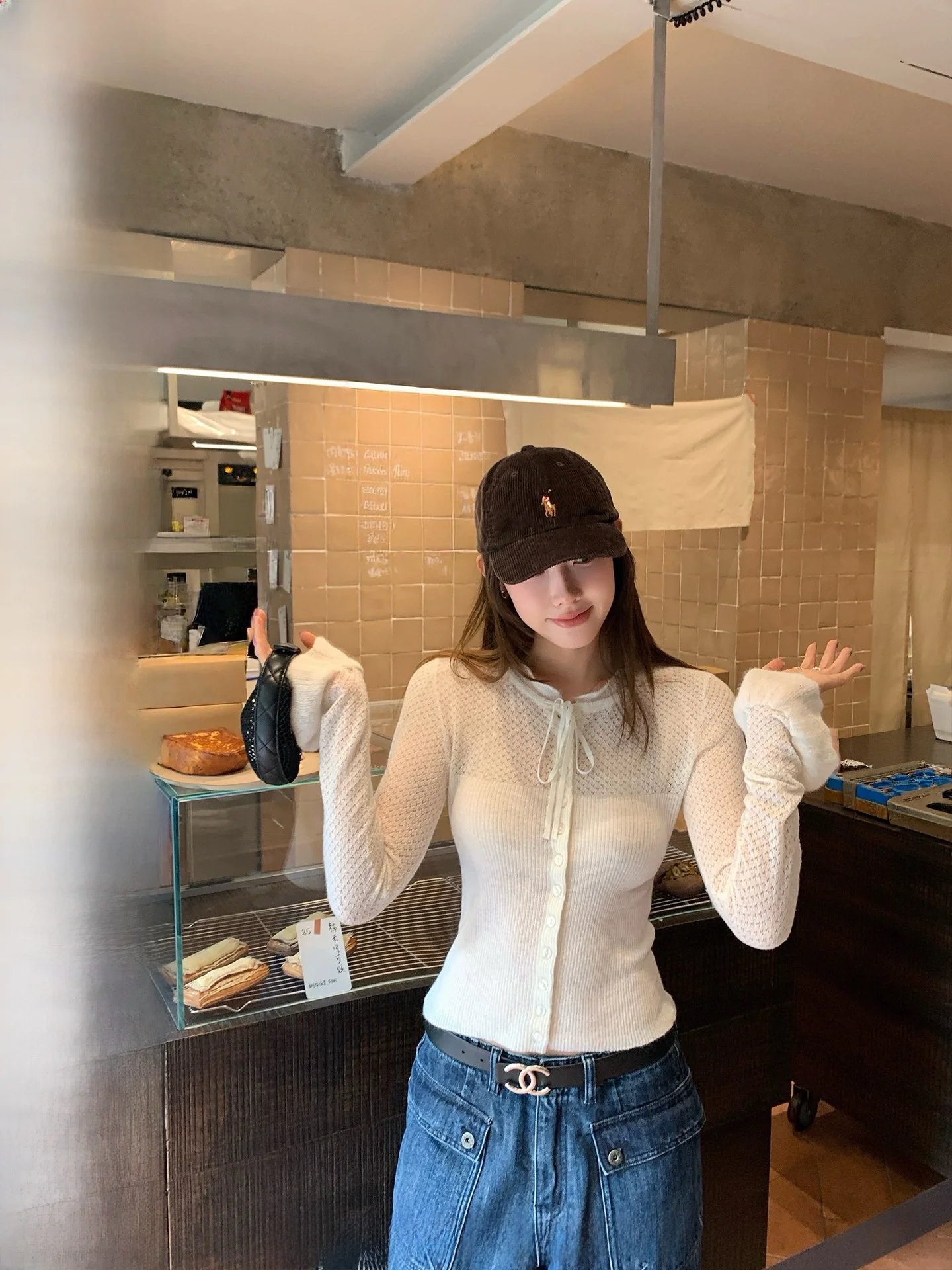 

Вязаный свитер Ranweardu с кружевными вставками и ажурным узором, шерстяной, женский, повседневный, с круглым вырезом, длинный рукав, топ