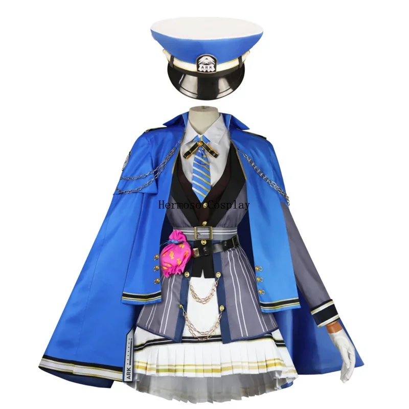 Game NIKKE Cos Diesel Cosplay Costume Cloak Shirt Top Skirt Tie Hat Blue Uniforms Daily Party Jacket Role Play Covention Costume