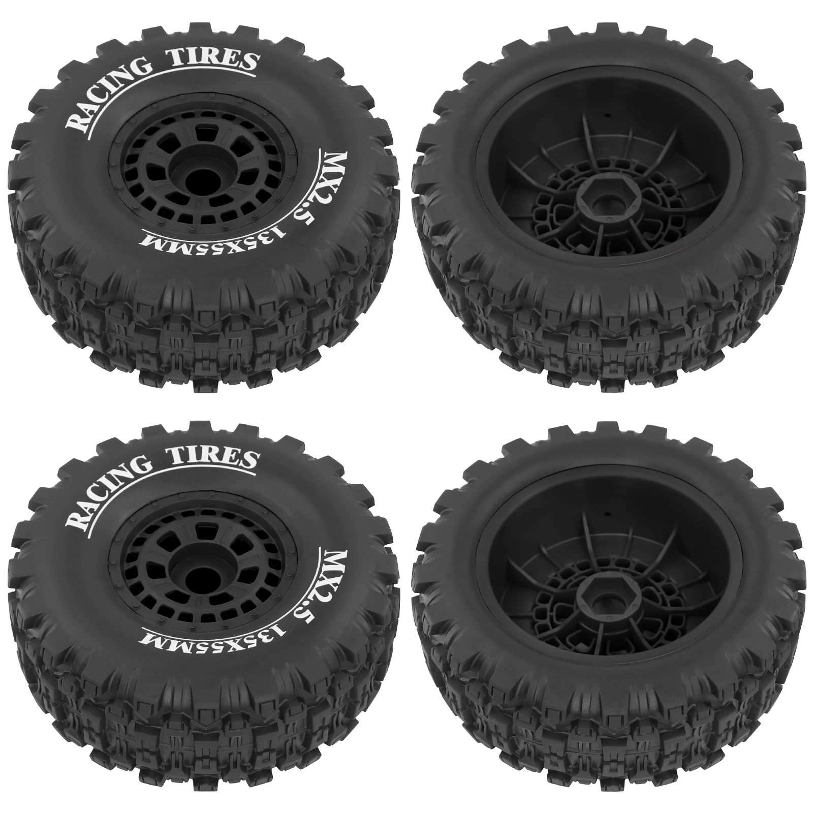 OGRC MX2.5 RC ホイールタイヤ 17mm 六角ハブホイールタイヤ 135mm*25mm TRAXXAS UDR ARRMA 1/7 1/8 Mojave アップグレードパーツ用