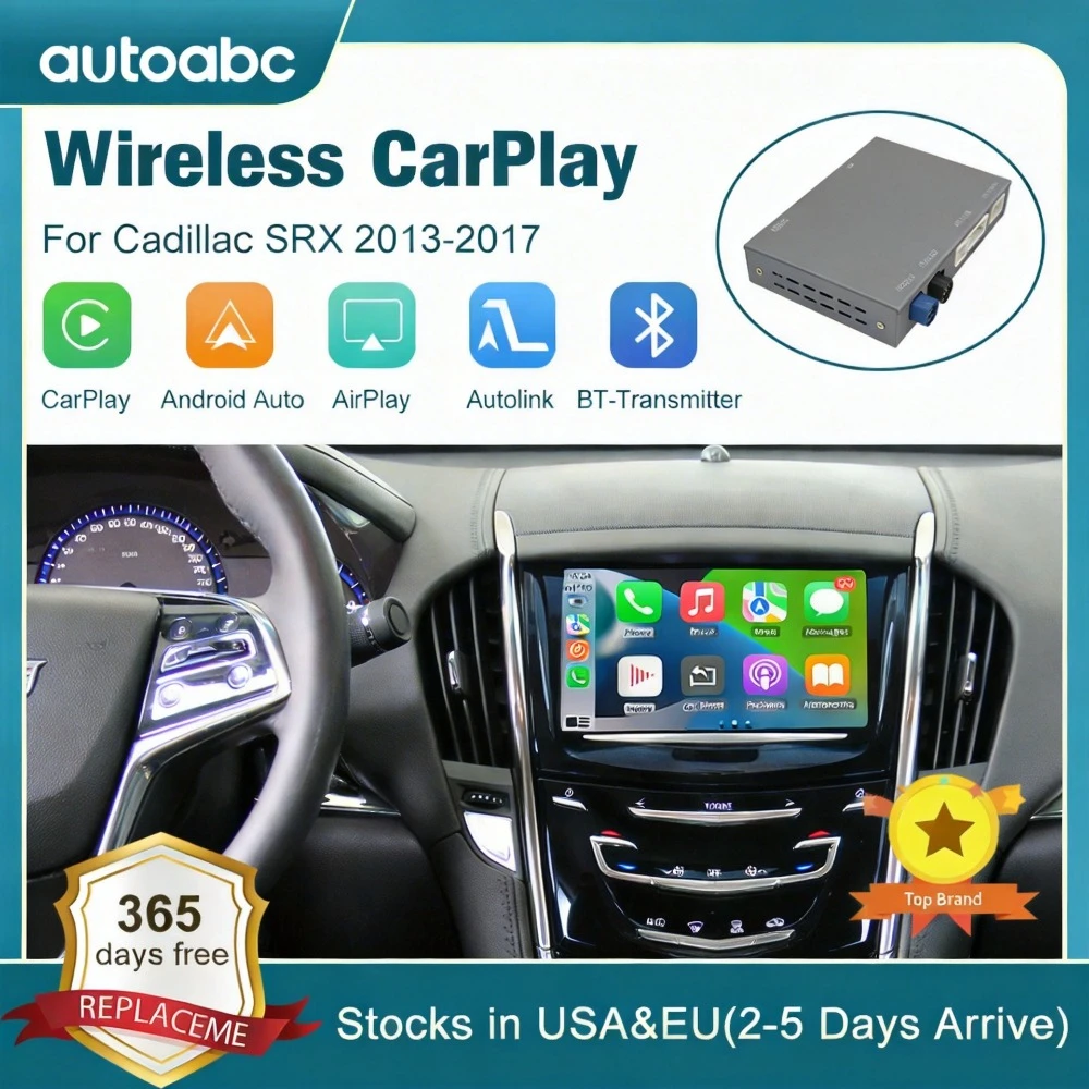 AUTOABC Wireless CarPlay Android Auto for Cadillac SRX 2013-2017 XT5 XTS ATS CTS 8