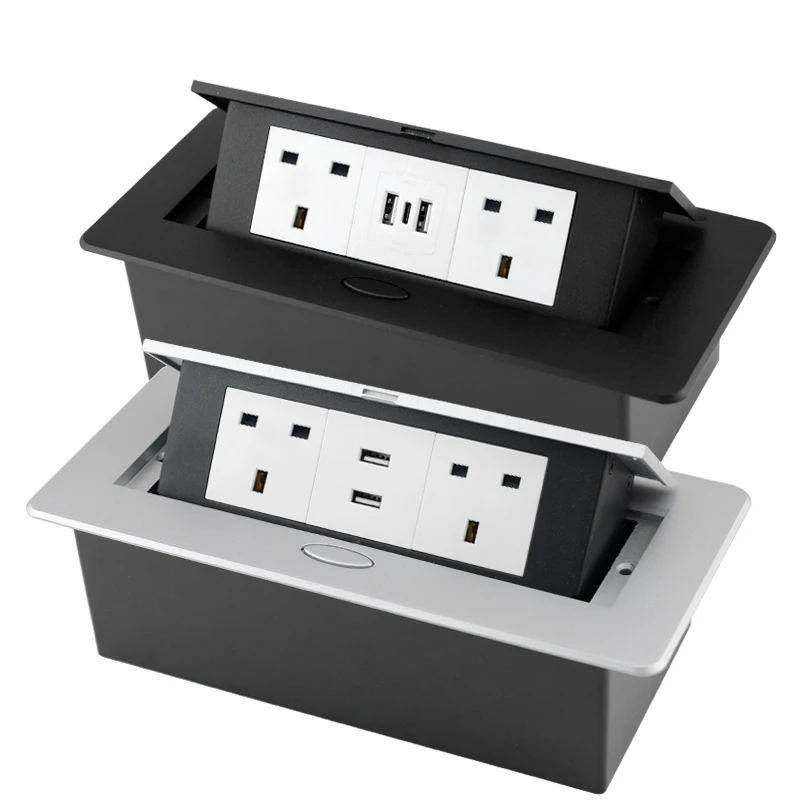 British module table socket hidden embedded socket USB type-C interface metal panel multifunctional socket For Meeting Room