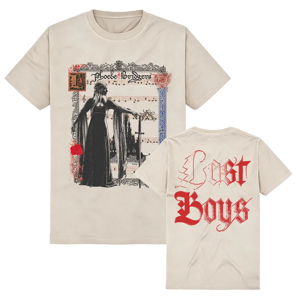 Lost Boys Sword Tee Phoebe Bridgers Singer Design T-shirt Graphic Print Merch Unisex Streetwear Short Sleeve Cotton Female Shirt