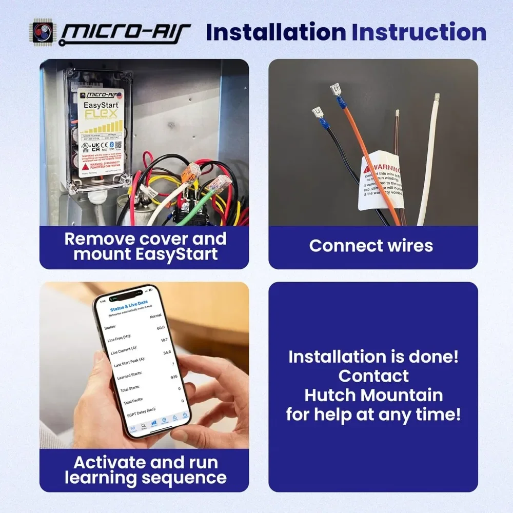 Hot Sale.EasyStart FLEX 398 - Bluetooth Soft Start Kit for Home Air Conditioner, RV & Commercial Use, Works with Generators