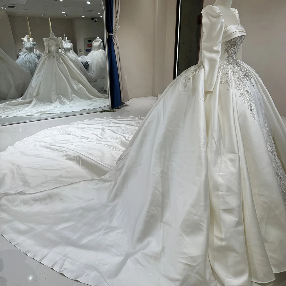 New Arrival Wedding Dress Dreamy Floor-length Ball Gown Bridal Gown Customized Long Sleeves Dresses For Bride свадебное