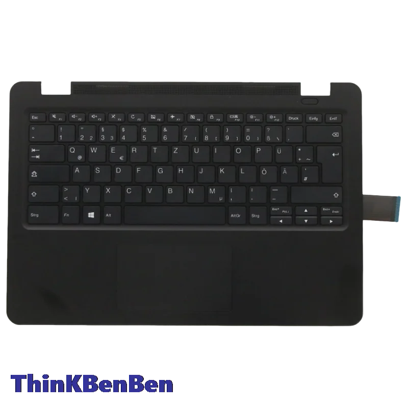 

DE German Black Keyboard Upper Case Palmrest Shell Cover For Lenovo 14W Gen 2 5M11C86287