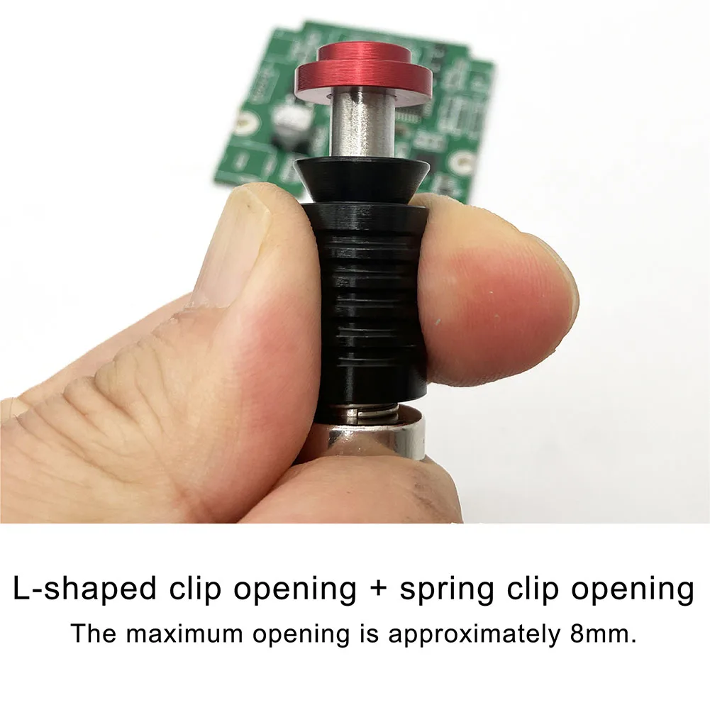 Robust Aluminum Clamp for PCB Mounting and Wire Fixing with High-Strength Magnet Base and Dual Clamping Mechanism Pack of 5