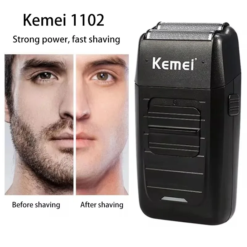 Kemei المهنية مقص الشعر الكهربائية عدة قابلة للشحن الشعر المتقلب ماكينة حلاقة للرجال USB شحن اللحية الحلاقة KM-2797 KM-1102